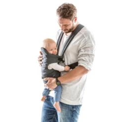 Hauck 2 Way Carrier Draagzak - Buikdrager - Melange Charcoal -Aanbiedingen BIBS Winkel 1200x1200 4408