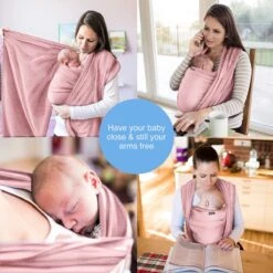 Makimaja Baby Sling - Roze - Hoge Kwaliteit 100% Natuurlijk Katoen Baby Sling - Baby Sling Pasgeborene En Baby's Tot 15 Kg - Plus Inclusief: Baby Slabbetje -Aanbiedingen BIBS Winkel 1200x1200 4444