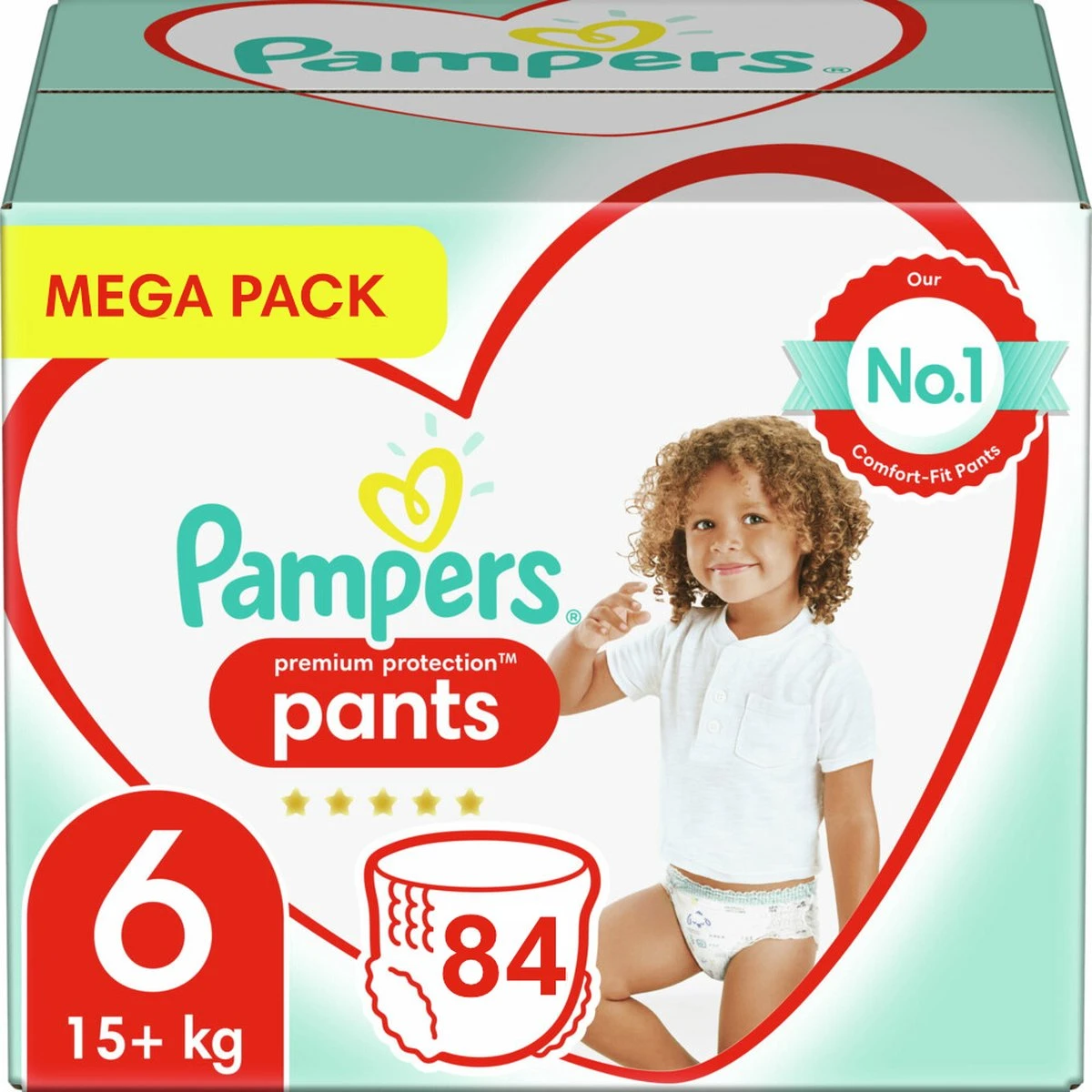 Pampers® Pampers - Premium Protection Pants - Maat 6 - Mega Pack - 84 Luierbroekjes 1 Pampers® Pampers - Premium Protection Pants - Maat 6 - Mega Pack - 84 Luierbroekjes