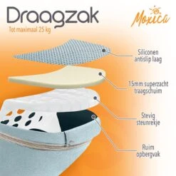 Moxica Draagzak Baby - Draagdoek - Carrier - Kinderdrager - Babydrager - Drager -Aanbiedingen BIBS Winkel 1200x1200 4512