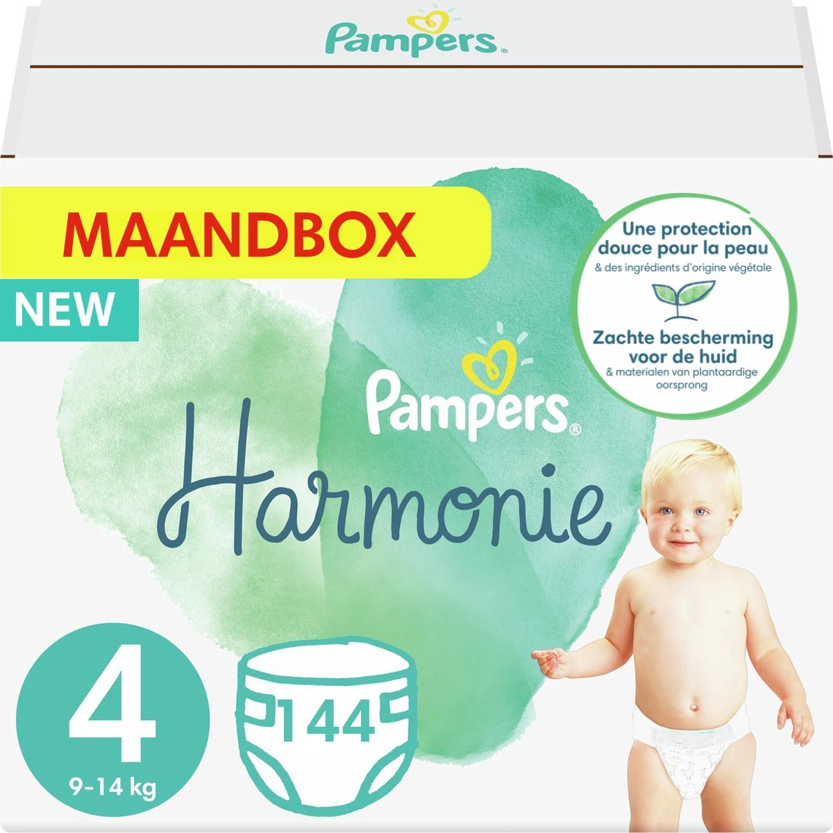 Pampers® Pampers - Harmonie Pure - Maat 4 - Maandbox - 144 Luiers 1 Pampers® Pampers - Harmonie Pure - Maat 4 - Maandbox - 144 Luiers