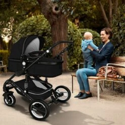 KIDUKU- 3 In 1 Combi-kinderwagen- Zwart- Buggy Incl. Autostoeltje-regenhoes- Inklapbaar -Aanbiedingen BIBS Winkel 1200x1200 4624