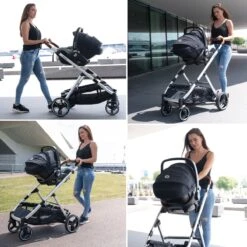 Deryan Evy Kinderwagen - Duo Kinderwagen - Uitbreidbaar - Inclusief Reiswieg - Creme -Aanbiedingen BIBS Winkel 1200x1200 4690