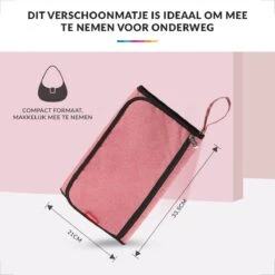 Baby Verschoonmatje Met Luieretui Voor Onderweg - Verschoningsmatje Opvouwbaar - Verzorgingsmatje - Roze -Aanbiedingen BIBS Winkel 1200x1200 4751
