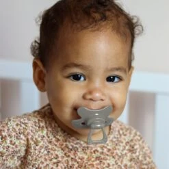 Difrax Fopspeen 18+ Maanden Dental - Grijs/Clay - Orthodontische Speen - 2 Stuks -Aanbiedingen BIBS Winkel 1200x1200 4974