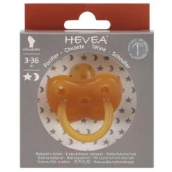 HEVEA Fopspeen Orthodontisch “Classic" - 3-36 Maanden - 100% Natuurrubber - Ster & Maan -Aanbiedingen BIBS Winkel 1200x1200 4995