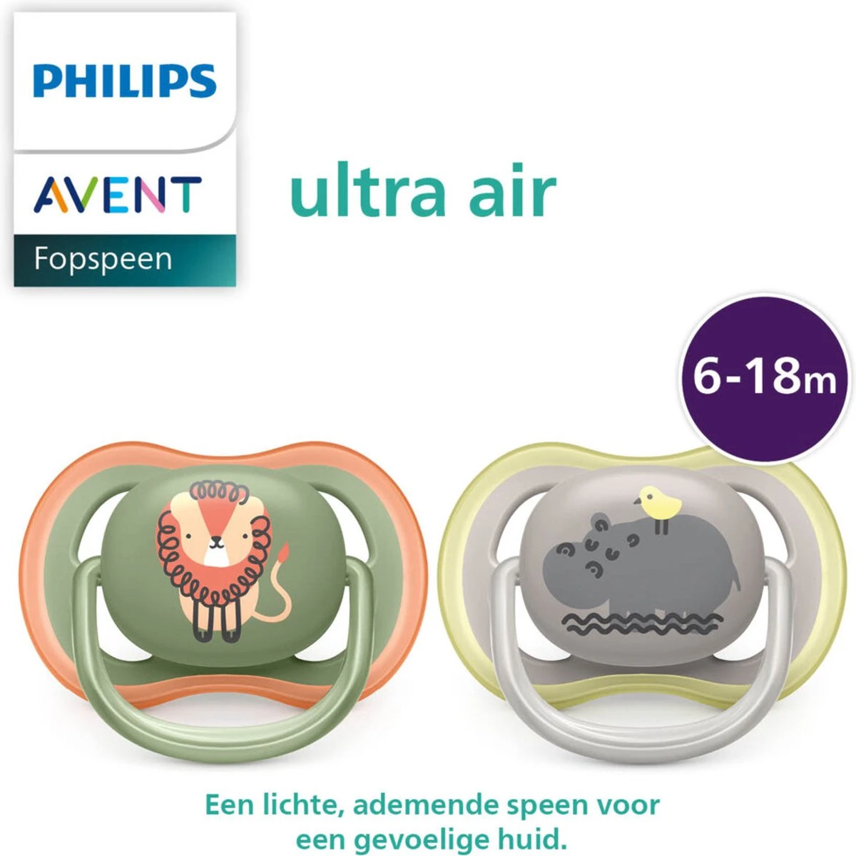 Philips Avent Ultra Air SCF085/17 - Fopspeen - 6 Tot 18 Maanden - 2 Stuks 6 Philips Avent Ultra Air SCF085/17 - Fopspeen - 6 Tot 18 Maanden - 2 Stuks - Afbeelding 6