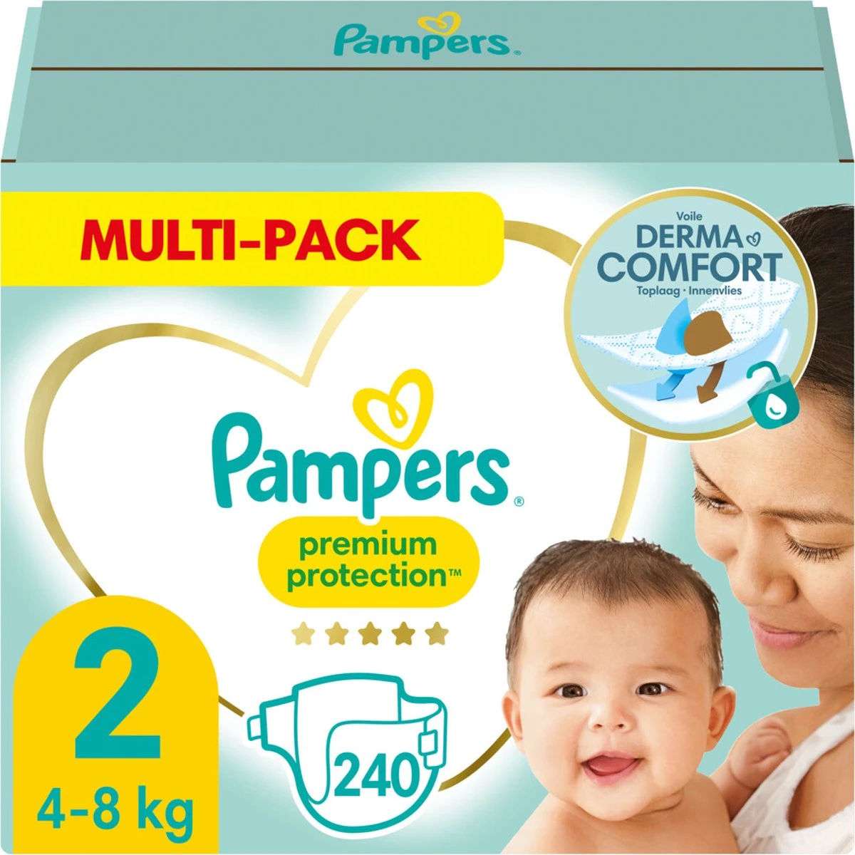 Pampers® Pampers Premium Protection Luiers - Maat 2 (4-8kg) - 240 Stuks - Multi-Pack 7 Pampers® Pampers Premium Protection Luiers - Maat 2 (4-8kg) - 240 Stuks - Multi-Pack - Afbeelding 7