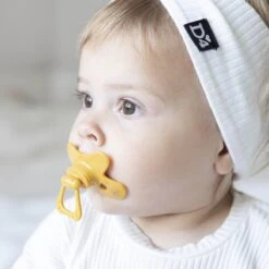 Difrax Fopspeen 18+ Maanden Dental - Donkerblauw/Grijs/Roodbruin/Geel - Orthodontische Speen - 4 Stuks -Aanbiedingen BIBS Winkel 1200x1200 5103