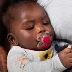 Difrax Fopspeen 6+ Maanden Natural Speen - I Love Papa - Rood/Wit - 1 Stuk -Aanbiedingen BIBS Winkel 1200x1200 5150