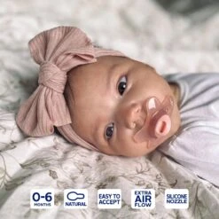 Difrax Fopspeen 0-6 Maanden Natural Speen - Lichtroze/Bubble Gum - 2 Stuks -Aanbiedingen BIBS Winkel 1200x1200 5244