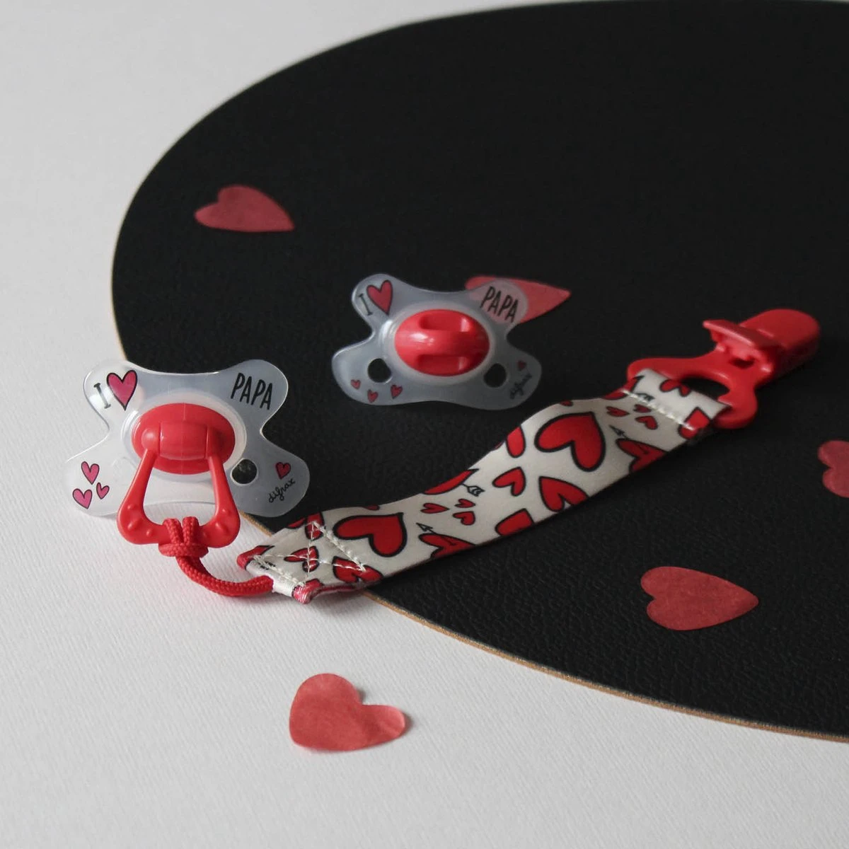 Difrax Fopspeen 12+ Maanden Natural Speen - I Love Papa - Rood/Wit - 2 Stuks 6 Difrax Fopspeen 12+ Maanden Natural Speen - I Love Papa - Rood/Wit - 2 Stuks - Afbeelding 6