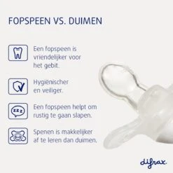 Difrax Fopspeen 0-6 Maanden Natural Speen - Crèmewit/Vanilla - 2 Stuks -Aanbiedingen BIBS Winkel 1200x1200 5343