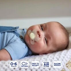 Difrax Fopspeen 0-6 Maanden Natural Speen - Crèmewit/Vanilla - 2 Stuks -Aanbiedingen BIBS Winkel 1200x1200 5345