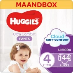 Huggies Luierbroekjes - Maat 4 (9 Tot 14 Kg) - Ultra Comfort - Unisex - 288 Stuks (8x36) - Maandbox -Aanbiedingen BIBS Winkel 1200x1200 568