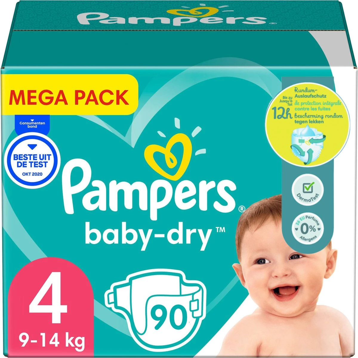 Pampers® Pampers - Baby Dry - Maat 4 - Mega Pack - 90 Luiers 1 Pampers® Pampers - Baby Dry - Maat 4 - Mega Pack - 90 Luiers