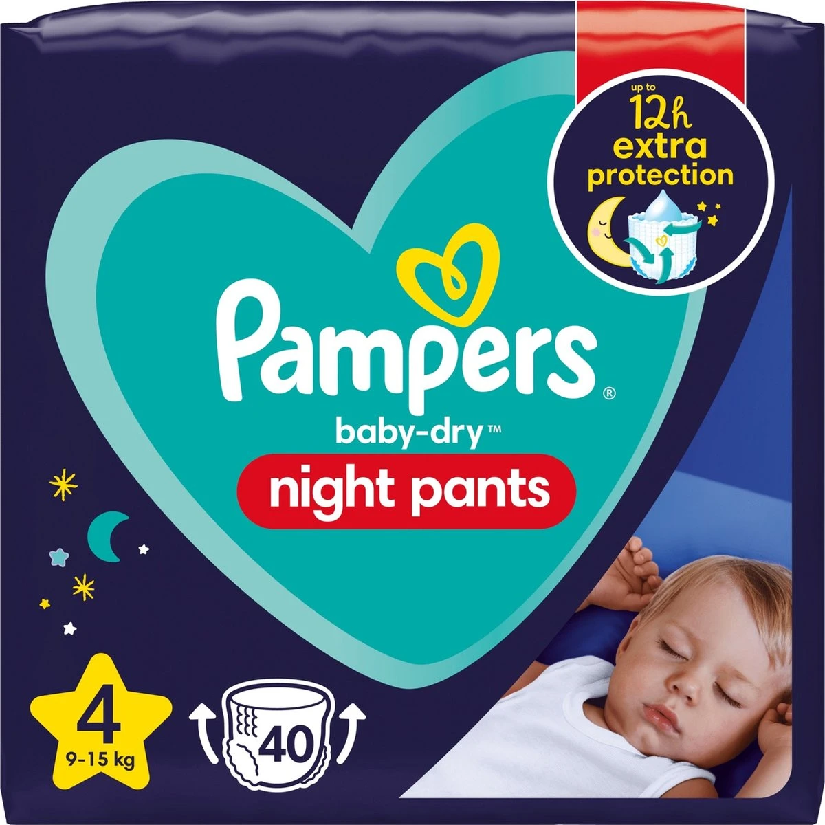 Pampers® Pampers - Night Pants - Maat 4 - Small Pack - 40 Luierbroekjes 2 Pampers® Pampers - Night Pants - Maat 4 - Small Pack - 40 Luierbroekjes - Afbeelding 2