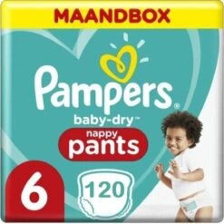 Pampers® Pampers Baby Dry Pants Maat 6 - 120 Luierbroekjes Maandbox