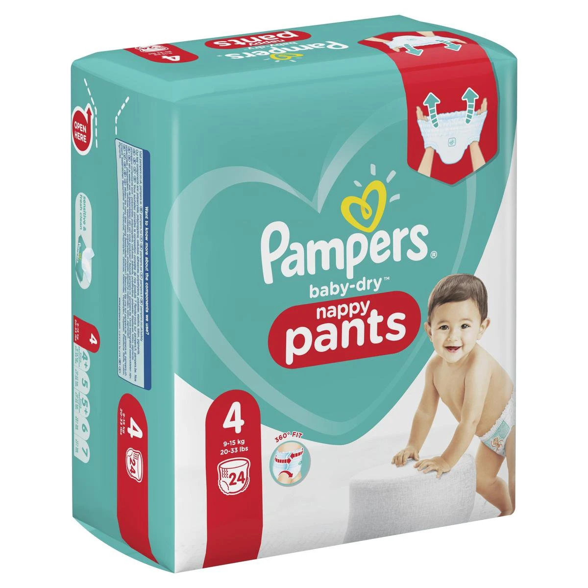 Pampers® Pampers Baby-Dry Pants Maat 4 (9kg-15kg) - 24 Luierbroekjes 9 Pampers® Pampers Baby-Dry Pants Maat 4 (9kg-15kg) - 24 Luierbroekjes - Afbeelding 9