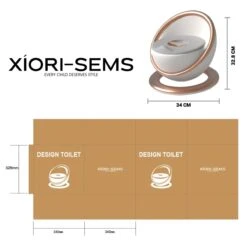 XIORI-SEMS - Plaspotje - Potje Peuter - Potje - WC Verkleiner - WC Potje Peuter - Toilet - Zindelijkheid - Toilettrainer - Wit Met Goud - Design - Jongens En Meisjes - Kraamcadeau – Kraamvisite – Babyshower – Verjaardag - Cadeau - Potje Goud -Aanbiedingen BIBS Winkel 1200x1200 718