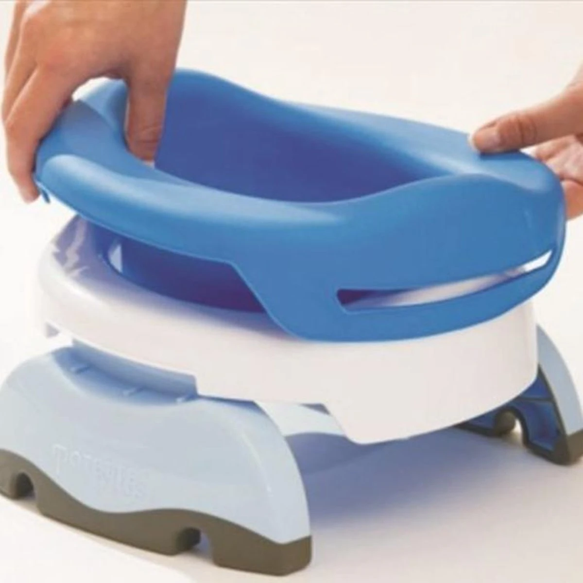 Rubberen Toiletinzet Voor Opvouwbare Plaspotje - Grijs 5 Rubberen Toiletinzet Voor Opvouwbare Plaspotje - Grijs - Afbeelding 5