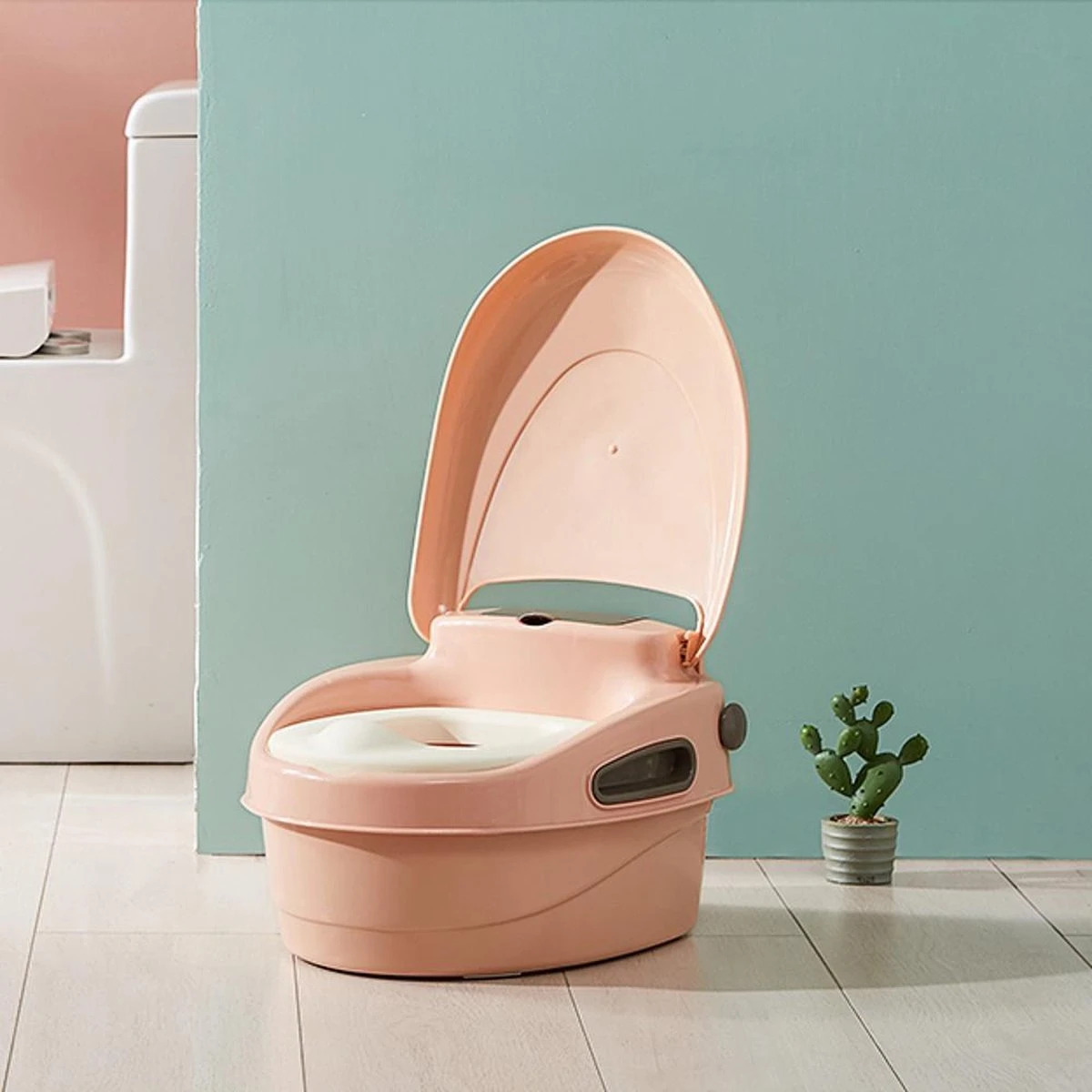 Housie 3-in-1 Plaspotje – Plaspotje Kind – Potje Peuter – Potje Met Deksel – WC Potje Peuter – WC Verkleiner – Opstapje - Roze 7 Housie 3-in-1 Plaspotje – Plaspotje Kind – Potje Peuter – Potje Met Deksel – WC Potje Peuter – WC Verkleiner – Opstapje - Roze - Afbeelding 7