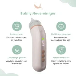 Babily® - Elektrische Neusreiniger Voor Baby's - 0 T/m 6 Jaar - Neuszuiger - Neuspeer - Snoetenpoetser - Toetenveger - Aspirator - Incl. 5 Zuigkrachtstanden En 3 Kalmerende Melodieën -Aanbiedingen BIBS Winkel 1200x1200 929