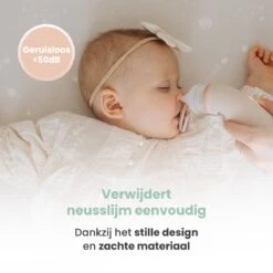 Babily® - Elektrische Neusreiniger Voor Baby's - 0 T/m 6 Jaar - Neuszuiger - Neuspeer - Snoetenpoetser - Toetenveger - Aspirator - Incl. 5 Zuigkrachtstanden En 3 Kalmerende Melodieën -Aanbiedingen BIBS Winkel 1200x1200 933