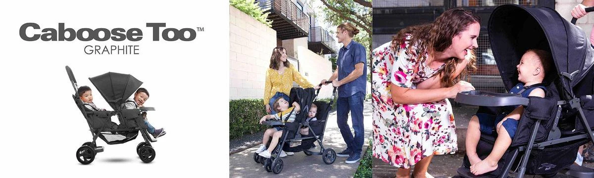 Joovy Caboose Too Dubbele Kinderwagen - Zwart - Duo Buggy 6 Joovy Caboose Too Dubbele Kinderwagen - Zwart - Duo Buggy - Afbeelding 6