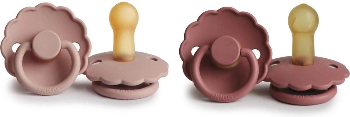 BIBS Frigg Fopspeen - Maat 1 0-6 Maanden - 2 Stuks - Daisy - Blush - Powder Blush 1 BIBS Frigg Fopspeen - Maat 1 0-6 Maanden - 2 Stuks - Daisy - Blush - Powder Blush