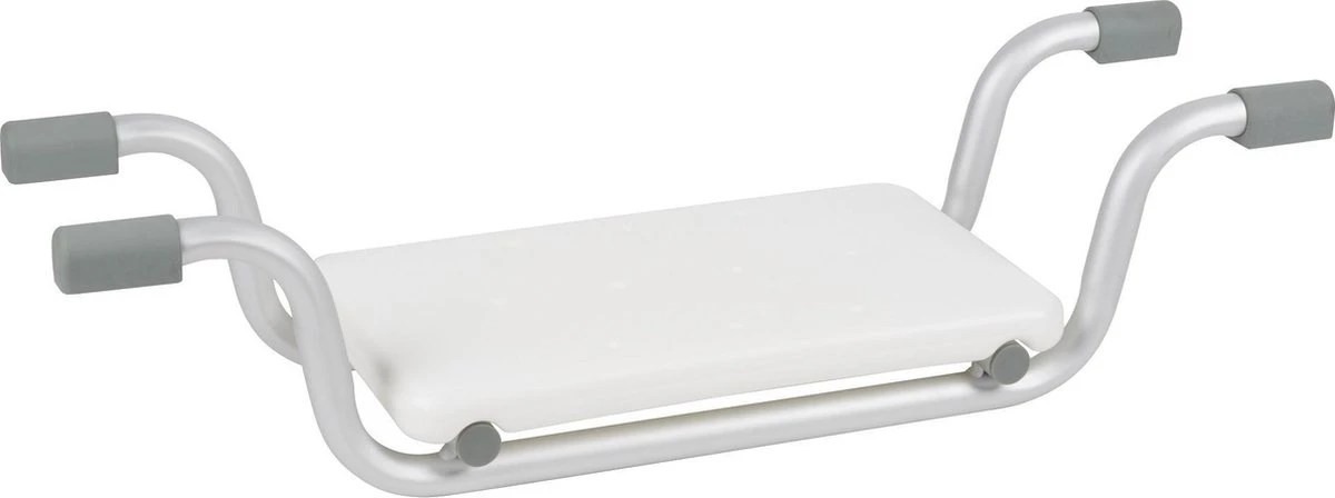 Vivamore Badzitje - Badstoeltje Tot Max. 150 KG - 74 X 23 X 18 CM - Badkruk - Anti-Slip Poten - Stevig Frame - Wit 1 Vivamore Badzitje - Badstoeltje Tot Max. 150 KG - 74 X 23 X 18 CM - Badkruk - Anti-Slip Poten - Stevig Frame - Wit