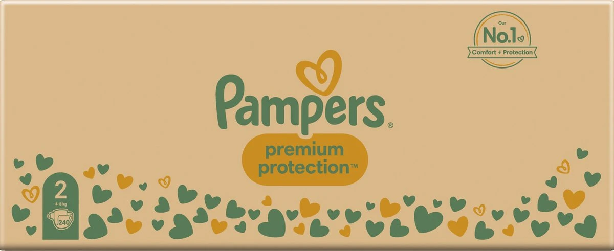 Pampers® Pampers Premium Protection Luiers - Maat 2 (4-8kg) - 240 Stuks - Multi-Pack 2 Pampers® Pampers Premium Protection Luiers - Maat 2 (4-8kg) - 240 Stuks - Multi-Pack - Afbeelding 2