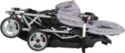 VidaXL Kinderwagen Dubbel Staal Grijs En Zwart -Aanbiedingen BIBS Winkel 1200x504 1