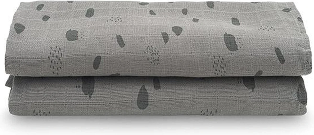 Jollein Hydrofiel Multidoek Spot 115x115cm - Storm Grey - 2 Stuks 15 Jollein Hydrofiel Multidoek Spot 115x115cm - Storm Grey - 2 Stuks - Afbeelding 15