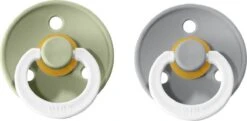 BIBS Fopspeen Set Van 2 - CLOUD GLOW + SAGE GLOW - Maat 2 - T2 Leeftijd: 6-18 Maanden