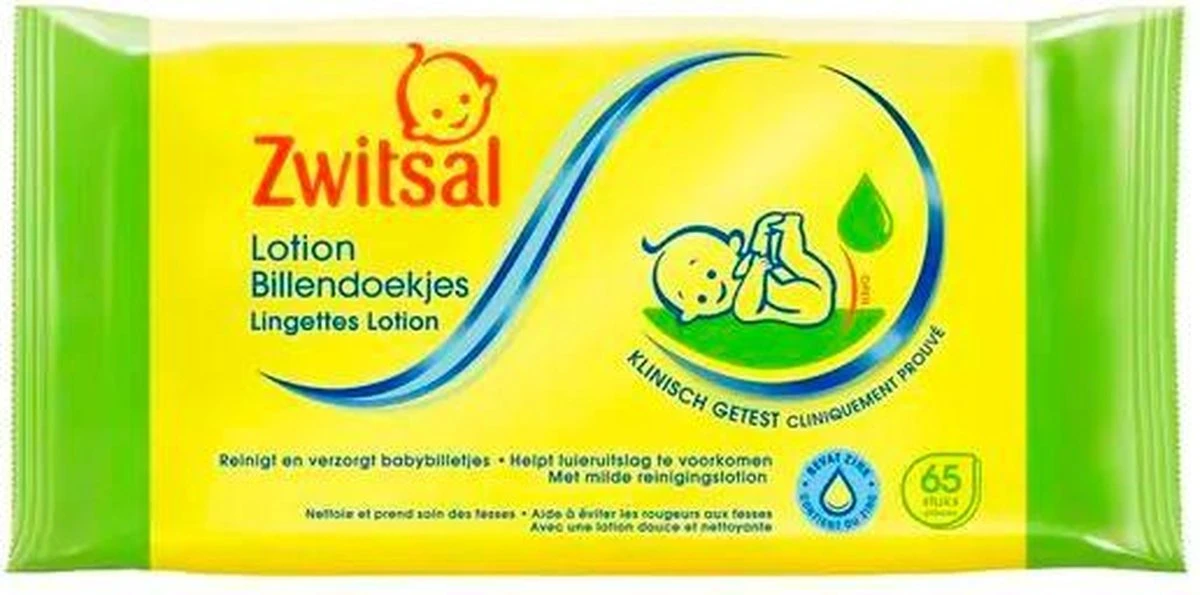 Zwitsal - Billendoekjes - Lotion - 65st 6 Zwitsal - Billendoekjes - Lotion - 65st - Afbeelding 6