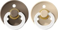 Bibs Fopspeen - Maat 1 0-6 Maanden - 2 Stuks - Glow Vanilla - Glow Dark Oak