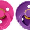 BIBS Fopspeen Maat 1 0-6 Maanden Raspberry & Purple - Natuurrubber Baby Speen 2 Stuks