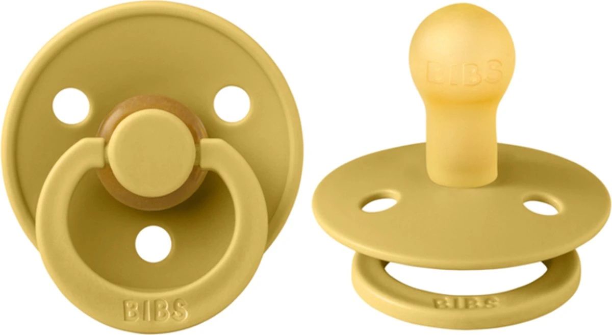 BIBS Fopspeen Maat 1 0-6 Maanden Oker Geel & Smoke - Natuurrubber Baby Speen 2 Stuks 4 BIBS Fopspeen Maat 1 0-6 Maanden Oker Geel & Smoke - Natuurrubber Baby Speen 2 Stuks - Afbeelding 4