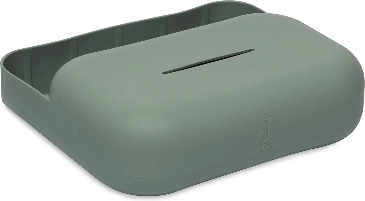 Jollein Billendoekjes Box Siliconen - Ash Green 1 Jollein Billendoekjes Box Siliconen - Ash Green