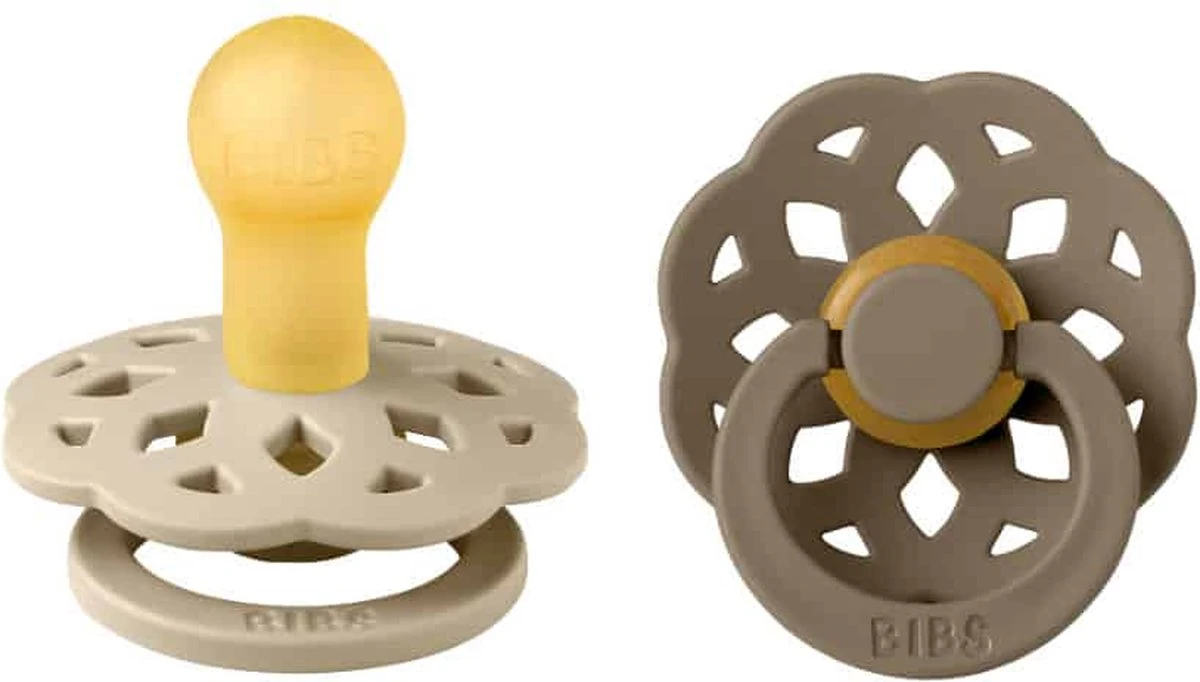 BiBS - Boheme Pacifier - Stage 1 Fopspeen - 2 Stuks - Vanilla / Dark Oak 2 BiBS - Boheme Pacifier - Stage 1 Fopspeen - 2 Stuks - Vanilla / Dark Oak - Afbeelding 2