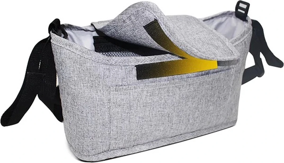 3 In 1 Kinderwagen Tas Universele Wandelwagen | Luiertas Draagtas Reistas Met Fles En Bekerhouder | - Zwart 7 3 In 1 Kinderwagen Tas Universele Wandelwagen | Luiertas Draagtas Reistas Met Fles En Bekerhouder | - Zwart - Afbeelding 7