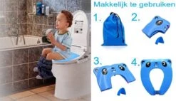 Merkloos WC Verkleiner Blauw Panda Ontwerp - Toilettrainer - Opvouwbare Toilet Zitje - Toiletbril Verkleiner - Kinder WC Bril -Aanbiedingen BIBS Winkel 1200x689