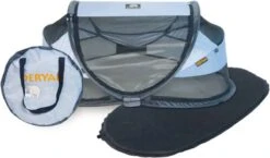 Deryan Baby Luxe Campingbedje – Inclusief Zelfopblaasbare Matras - Blue -Aanbiedingen BIBS Winkel 1200x703 4