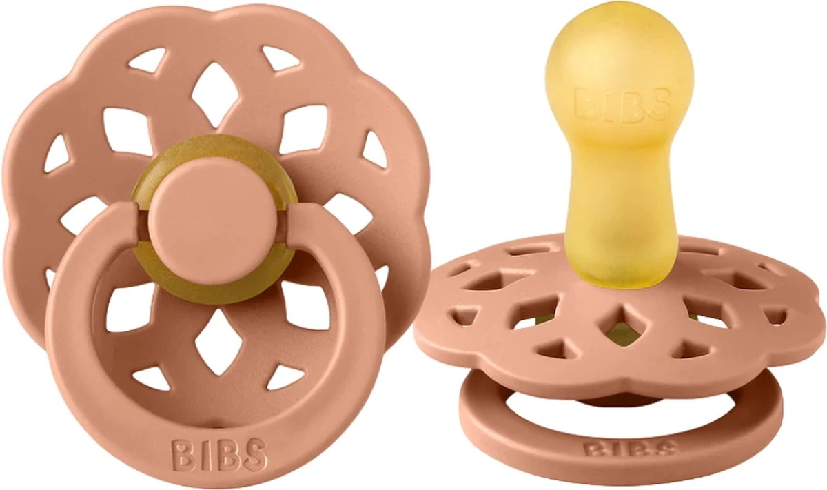 Bibs Fopspeen - Maat 2 6-18 Maanden - Boheme Peach 1 Bibs Fopspeen - Maat 2 6-18 Maanden - Boheme Peach