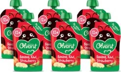 Olvarit Knijpfruit 12+ Maanden - Banaan Kiwi Aardbei - 6 X 100g