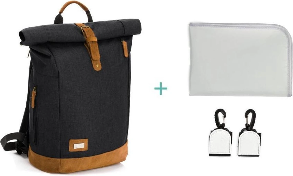 Fillikid Luiertas Rugzak - Met Verschoonmatje - Multifunctioneel - Zwart 7 Fillikid Luiertas Rugzak - Met Verschoonmatje - Multifunctioneel - Zwart - Afbeelding 7