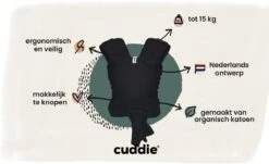 Cuddie Baby Draagdoek - Premium Organic Baby Draagdoek Gemaakt Van Bio Katoen - Newborns Tot 15 Kg - Baby Cadeau - Met Wenskaart - Zwart -Aanbiedingen BIBS Winkel 1200x734 5