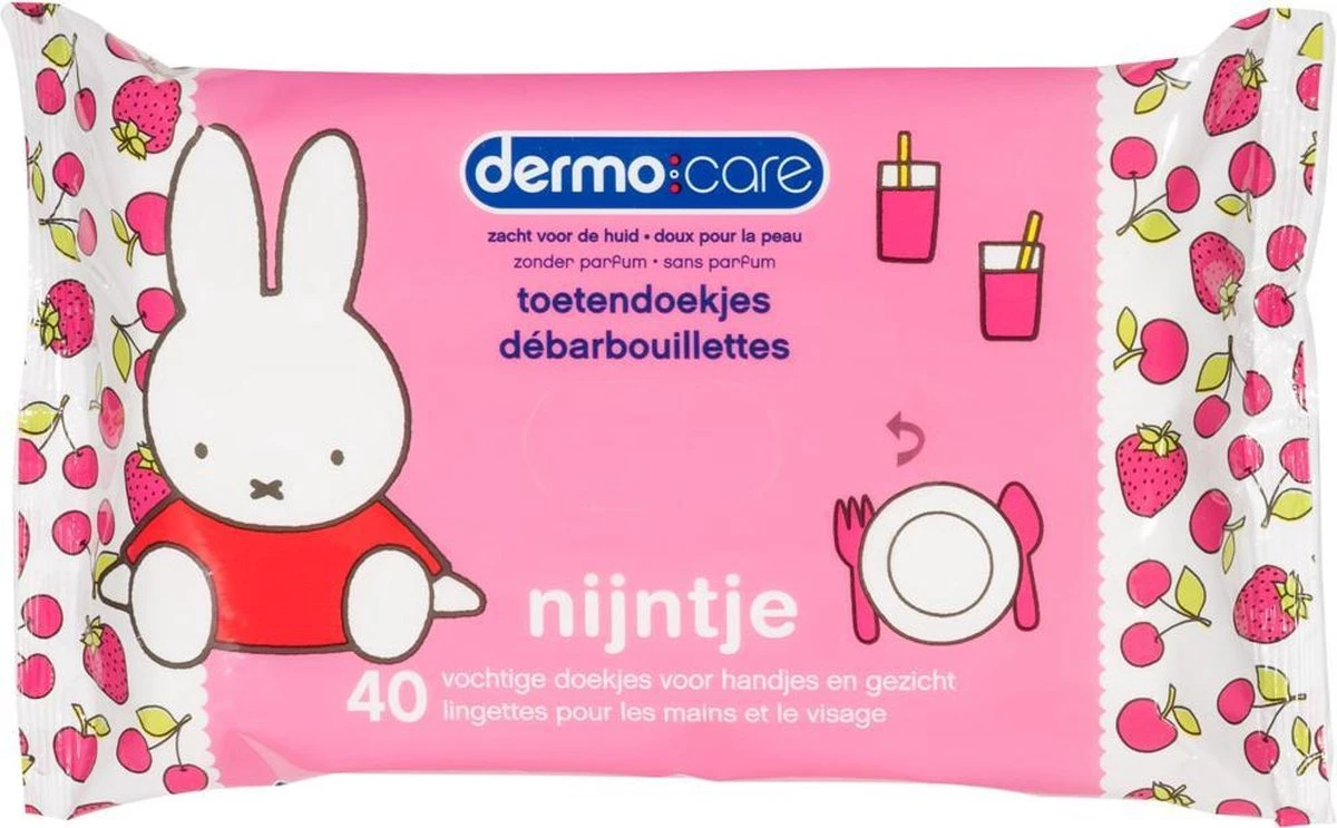 Dermo Care Nijntje Toetendoekjes – Roze – 10 X 40 Stuks 1 Dermo Care Nijntje Toetendoekjes – Roze – 10 X 40 Stuks