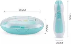 Merkloos Nagelvijl Set - Nagel Vijl Set - Electrische Baby Nagel Vijl - Veilig Nagels Verzorgen Met LED Licht For Baby, Peuter, Kinderen En Volwassenen - Met 6 Verschillende Vijlen En Verstelbare Snelheden -Aanbiedingen BIBS Winkel 1200x744